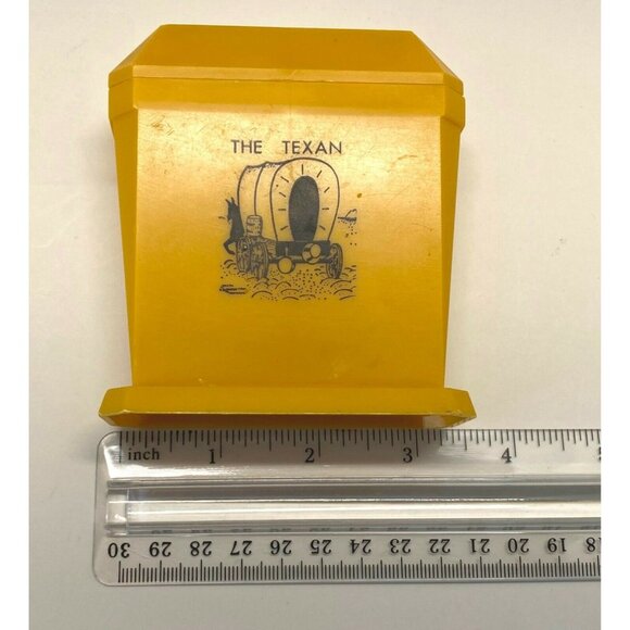 Vintage 60s Salt and Pepper Shaker Combo The Texan Covered Wagon Texas Old West - Picture 8 of 8